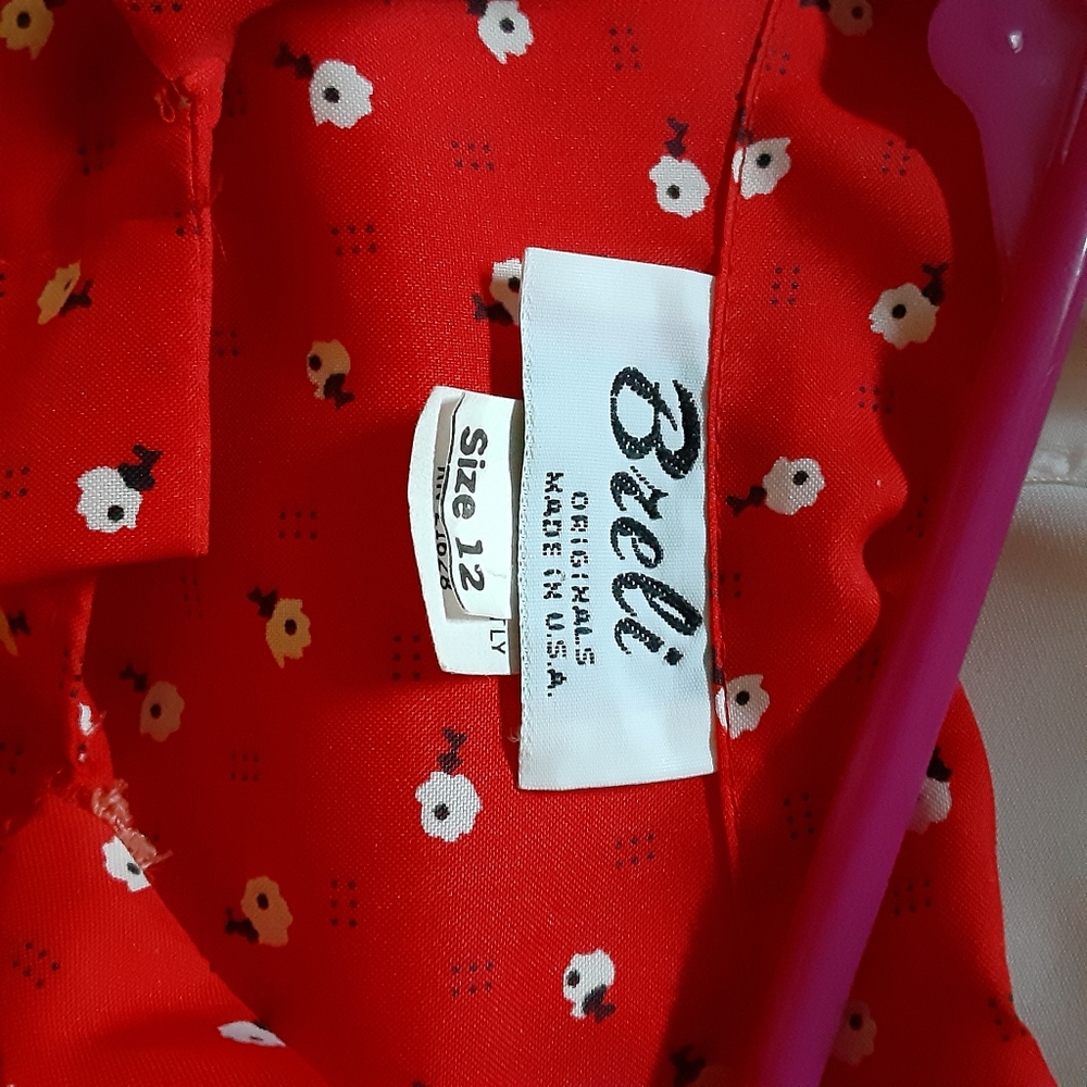 Misses Vintage Red Dress USA